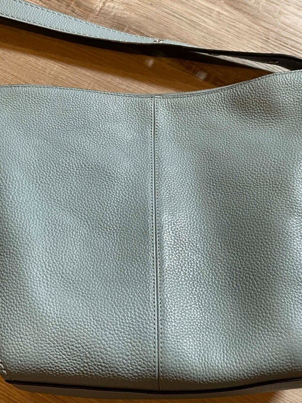 COACH Women's Small Dufflette in Natural Calf Leather Silver/Sage 21377 - Picture 6 of 13